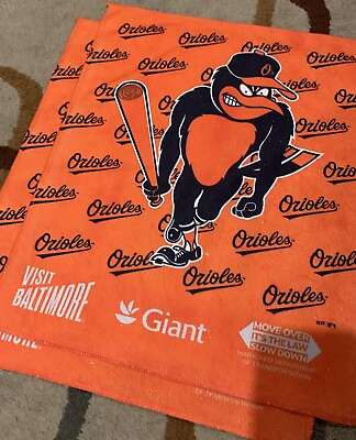 #ad Pair Baltimore Orioles MLB Rally Towels Baseball Fan Gift Jersey Shirt Souvenir $13.00