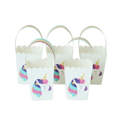 #ad 10 Pcs Baby Shower Gift Bags Paper Bags With Handles Paper Candy Bags $10.35