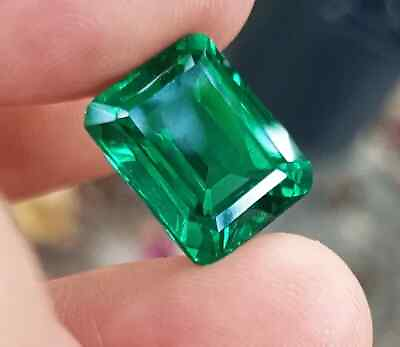 #ad Flawless Natural 19 Ct Green Emerald Certified Emerald Cut Loose Gemstone $29.19