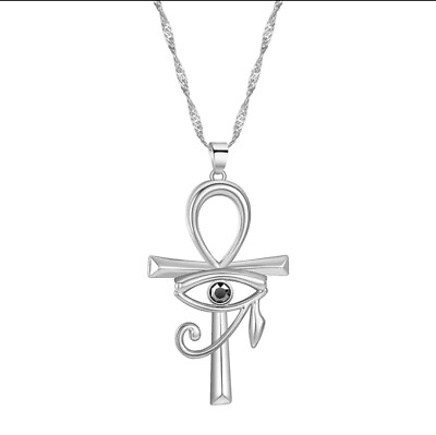 Ancient Evil Eye Cross Ankh Necklace Silver Color Women#x27;s Fashion Jewelry 86 4 $9.95