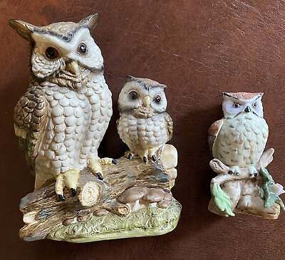 #ad vintage norleans japan figurines by set of 2 owl structures $29.99