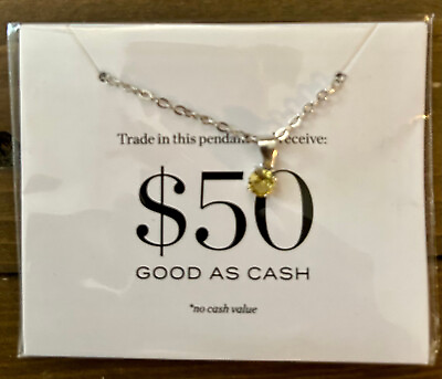 #ad EFFY Yellow Pendant Necklace Princess Cruise Souvenir SEALED $5.75