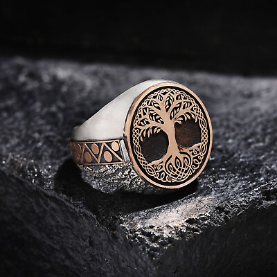 #ad Tree of Life Ring Unique Engraved Silver Ring Meaningful Jewelry tree ring. $119.92