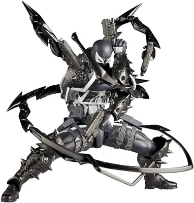 #ad Kaiyodo Revoltech Amazing Yamaguchi Official JAPAN Agent Venom Action Figure $219.60