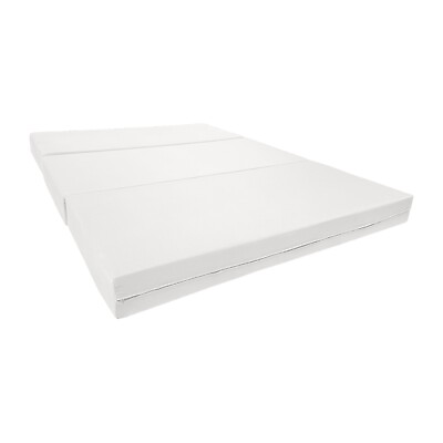 #ad Queen White Trifold Foam Bed Shikibuton Portable Ottoman Mat 4 x 60 x 80 $189.00