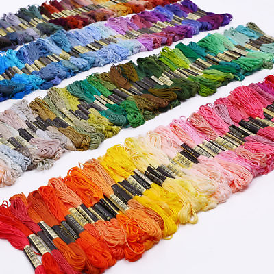 #ad 50 x Multi DMC Colors Cross Stitch Cotton Embroidery Thread Floss Sewing Skeins $9.30