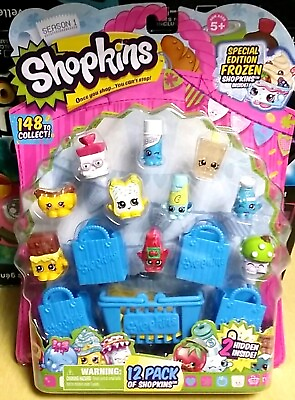 #ad Shopkins Season 1 12 Pack with Shopping Basket Grocery Bags Shoppies VHTF A $59.99