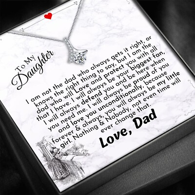 To My Daughter Necklace infinity pendant Necklace Daughter Gift from dad. $26.99