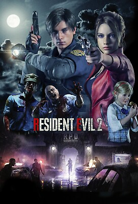 #ad Resident Evil 2 Remake Game Poster Framed NEW USA $9.99