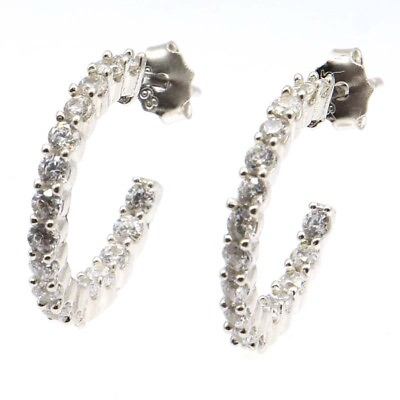 #ad Buy 2 get 1 free 1.7g White Sapphire 925 Solid Sterling Silver Stud Earrings $17.18