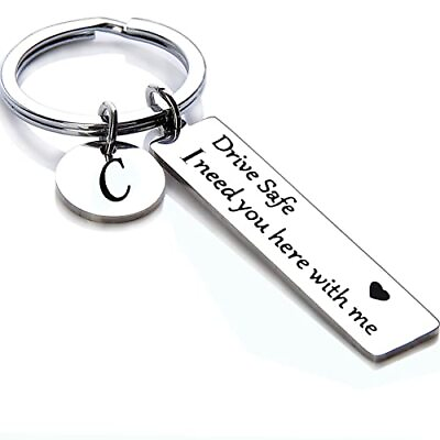 #ad Drive Safe Keychain For BoyfriendValentine#x27;s Day Gifts For C silver $14.16