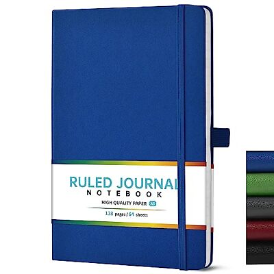 #ad Ruled Notebook Journal Faux Leather Hardcover Writing Notebook 5.7quot; x 8.4quot; $7.46