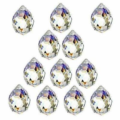 #ad 12 Pcs Crystal Ball Prism Suncatcher Rainbow Pendants Maker Hanging Crystals ... $16.89