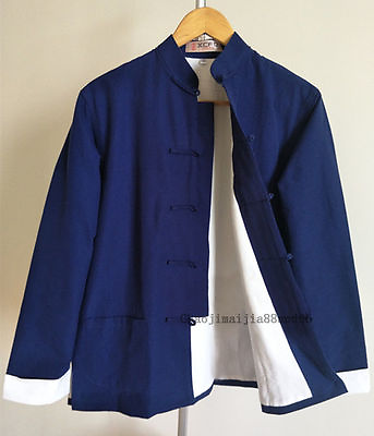 #ad Cotton Taichi Martial arts Bruce Lee Wing chun jacket kungFu shirt Top Coat Mens $37.59