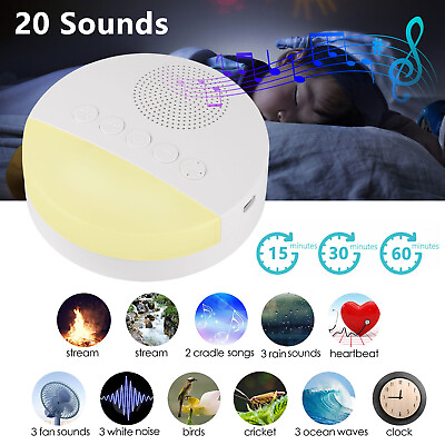 #ad White Noise Nature Sound Machine Sleep Aid Sounds Sleeping Machine Therapy Relax $17.98