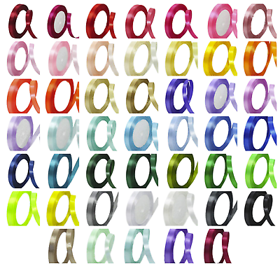 #ad Double Face Satin Ribbon 3 8quot; wide 25 yards long 49 COLORS $8.99