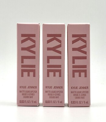 #ad 3 X KYLIE COSMETICS Matte Liquid Lipstick #808 0.03 Oz Each BNIB Travel Purse $15.99
