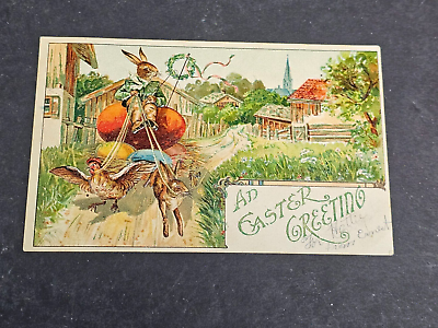 #ad Early 1900s postcards easter colored lithos excellent example rare find $24.99