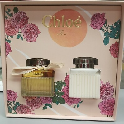#ad Chloe eau de parfum 2 pc gift set EDP 1.6oz Spray 3.4oz Perfume Body Lotion.NEW $104.99