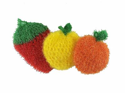 #ad Multi Use Last Long Non Scratch Odorless Scrubber Dish Wash Fruit Shape Sponges $79.99