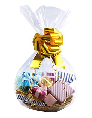 Cello Bags10 CT 24x30 inches Clear Cellophane Bags Perfect for Gift Baskets $20.99