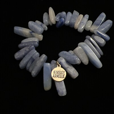 #ad Kinsley Armelle Stretch Bracelet Indigo Blue Sodalite Mineral Gemstone 6quot; $14.00
