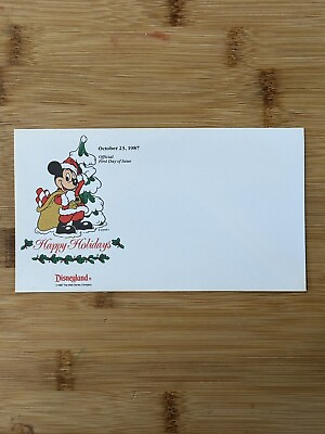 #ad HTF Vintage Christmas Disneyland Santa Mickey 1st Day Of Issue Envelope 1987 $300.00