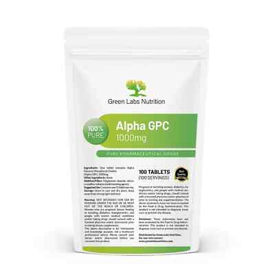 #ad Alpha GPC 1000mg tablets Nervous System Support $56.04