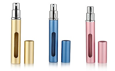5ml Empty Atomizer Refillable Perfume Travel Spray Bottle Glass amp; Aluminum mini $4.24
