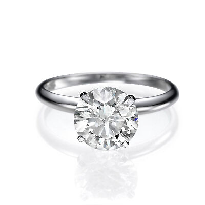 #ad 1 3 Carat D VS2 Certified Diamond Engagement Ring Round Cut 950 Platinum $934.20