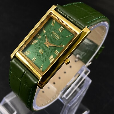 #ad #ad Seiko Slim Quartz New Battery Roman Numerals Japanese Men#x27;s Wrist Watch SZ04 $22.99