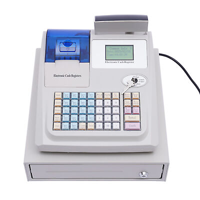 #ad NEW Electronic Cash Register 48 Keys Cash Management System with Thermal Printer $200.45