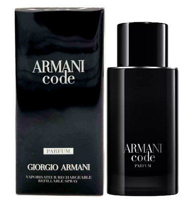 #ad Armani Code Parfum by Giorgio Armani For Men 2.5oz Parfum Spray Refillable NEW $119.95
