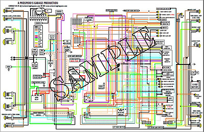 #ad 11x17 Color Wiring Diagram for Toyota FJ40 Land Cruiser 1975 1976 $19.95