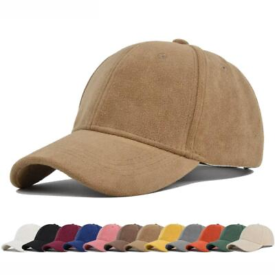 #ad Fashion Suede Caps For Men Women Autumn Winter Hip Hop Hat Adjustable Sun Visor $8.99