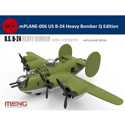 #ad Meng mPLANE 006 US B 24 Heavy Bomber Q Edition Assembly Model Kit $22.00