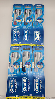 #ad Oral B CrossAction Deep Reach Toothbrushes 6 Pack 12 Tooth Brushes Medium $22.75