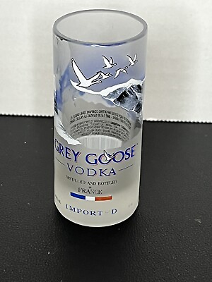 #ad Grey Goose Vodka 3” Tall Shot Glass Repurposed Handmade Gift Estate Party $15.00