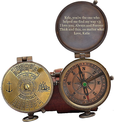 #ad #ad Engraved Compass Gift for HusbandAnniversaryWedding Gift for Him Long Distan $28.27