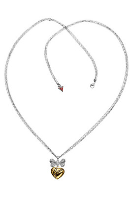GUESS Necklace Necklace With Pendant UBN81184 Silver Plated $140.90