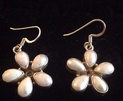#ad Sterling Silver Flower Earrings C58 $49.99