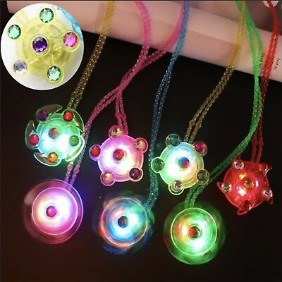 #ad LED Necklace Light Up Toys Glow in The Dark Party Prizes Spiral Twister 24 PCS $19.99
