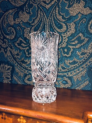 #ad Classy Crystal Vase Vintage $160.00