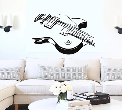 #ad Guitar wall decal 20#x27;x40#x27; inch. Home decor. Wall sticker $39.00