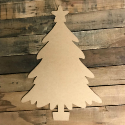 #ad Wooden Christmas Tree Shape Christmas Shape Wall Art Shape Paintable Craft $22.50