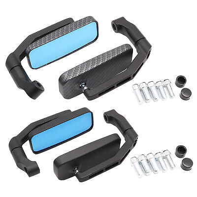 #ad Motorcycle Mirrors Rear View Mirror Universal Handlebar Mount Clamp $33.92
