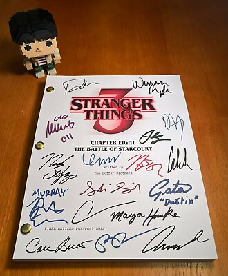 #ad Stranger Things 3 Script Signed The Battle of Starcourt Autograph Reprints $24.99