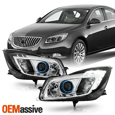 #ad Fit 2011 2013 Buick Regal LED DRL Projector Headlights Lights Lamps Left Right $370.49