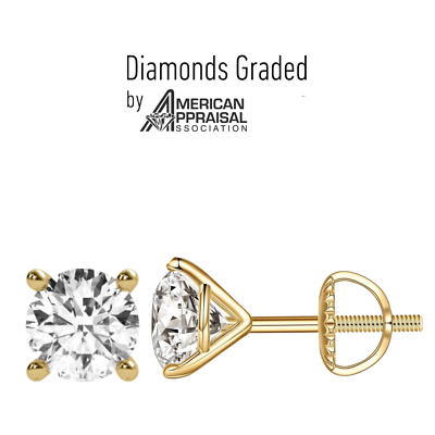 #ad 2.51 Carat I VS2 Certified Lab Diamond Martini Style Studs 18K Yellow Gold $1078.00