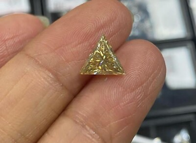 #ad Certified Yellow Diamond Triangle Cut 2 Ct Natural VVS1 D Grade Loose Gemstone $85.00